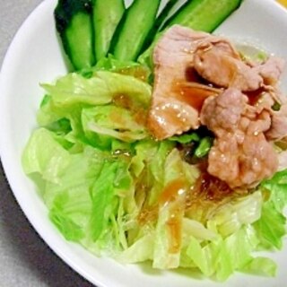 簡単♪レタスと糸寒天と豚肉のサラダ♪